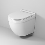 Унитаз подвесной Grossman GR-4483SQ (520х360х410) безободковый,белый с тонкой крышкой,микролифт,смыв