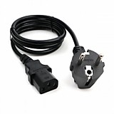 Кабель питания компьютера Cablexpert PC-186-1M, 1м, Schuko- C13, 6А, черный, земля, 19300