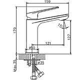 Смеситель HB10533-3 для раковины HAIBA оружейная сталь