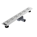 Трап лин. PR 600 мм нерж. Ø 50 мм, гориз. отв., пов. излив, комб. затв., реш. №4 из нерж. VALFEX