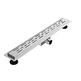 Трап лин. PR 800 мм нерж. ст. Ø40-50 мм, горизонт. отвод, комб. затв., реш. №4 из нерж. ст. VALFEX