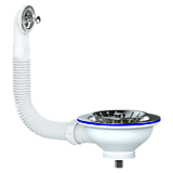 Гибкий перелив Е156 д/керам мойки с кругл. верт.