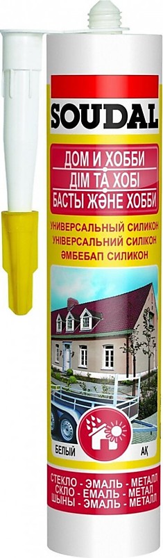 Силикон универсальный бесцветный 0,28л арт.105905, Soudal