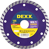 Диск DEXX Multi Universal, 125 мм, (22.2 мм, 7 х 2.0 мм), сегментированный алмазный 36702-125 Диск DEXX Multi Universal, 125 мм, (22.2 мм, 7 х 2.0 мм), сегментированный алмазный 36702-125