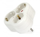 Тройник Универсал 16А с/з белый