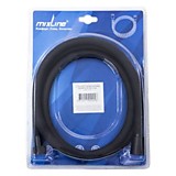 Шланг душевой 150 см имп/кон, силиконовый ЧЕРНЫЙ МАТОВЫЙ MIXLINE MIX-7-150 ЛЮКС (блистер)