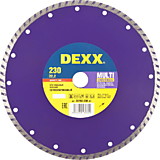 Диск DEXX Multi Universal, 230 мм, (22.2 мм, 7 х 2.5 мм), сегментированный алмазный Диск DEXX Multi Universal, 230 мм, (22.2 мм, 7 х 2.5 мм), сегментированный алмазный
