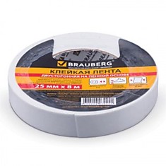 Скотч вспен. 25мм х 8м BRAUBERG двухсторонний