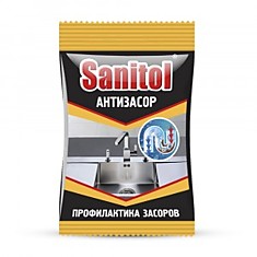 Средство для чистки труб Антизасор 90г SANITOL, ЧС-152
