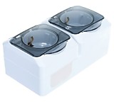 Розетка 2-ая НАР со шторк. с крышк. IP44 винт