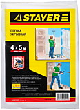 Укрывная пленка строительная защитная 4*5м, 12 мкм, ПНД, прозрачная STAYER 1225-15-05 