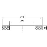 Прокладка М075 бачка унитаза (полипропилен), ККрпс