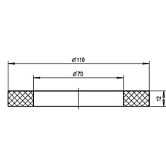 Прокладка М075 бачка унитаза (полипропилен), ККрпс