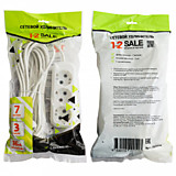 Удлинитель 1-2.SALE ПВС 3х1 3роз. 7м 16А земля