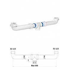 Набор L0100 для двойного сифона без выпуска