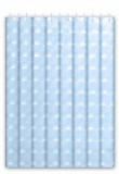 Штора для ванной комнаты, 180-200 см, 12 колец, Peva (полиэтилен),3-D эффект голубой,HB75101-4